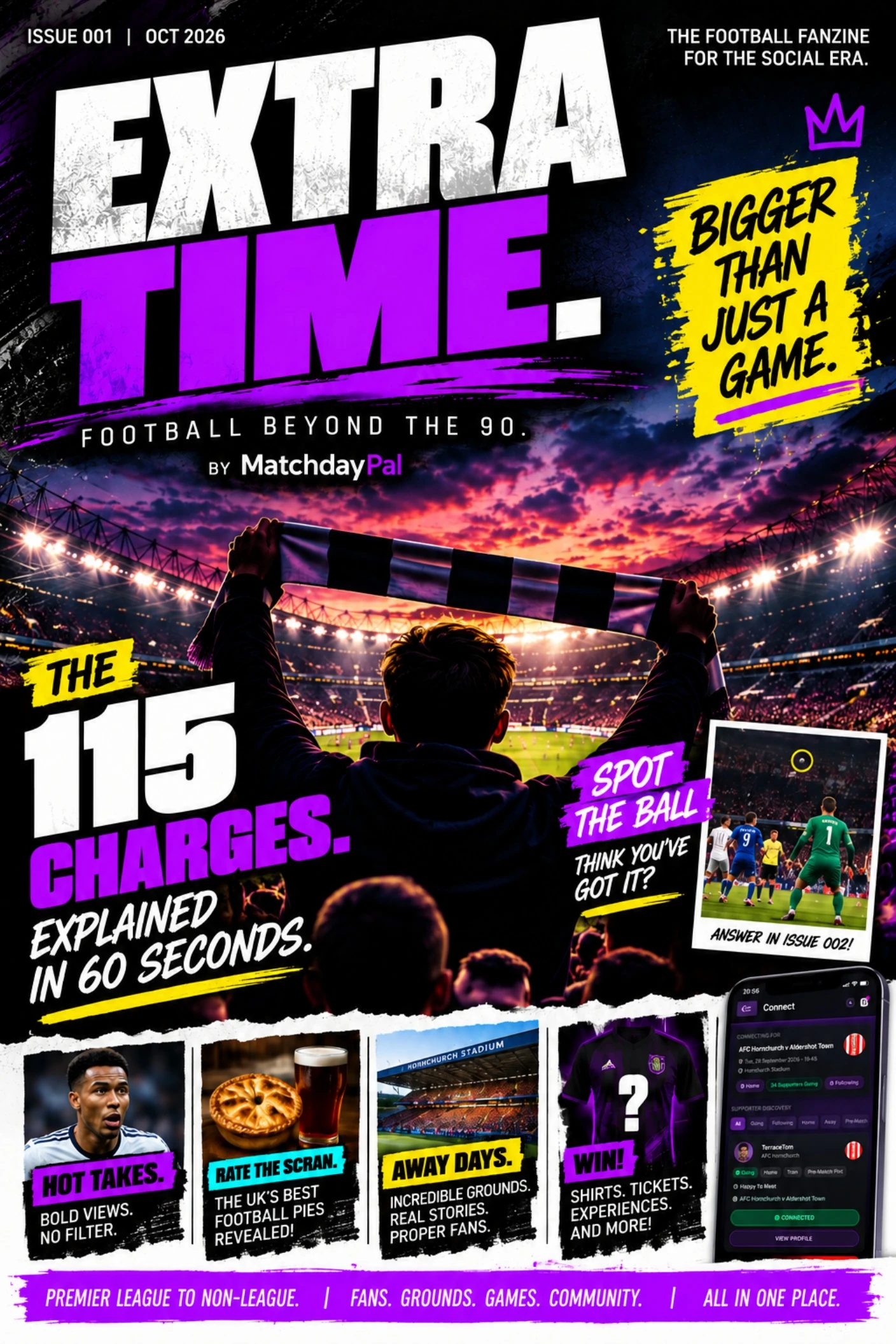 EXTRA TIME Issue 001, October 2026 cover